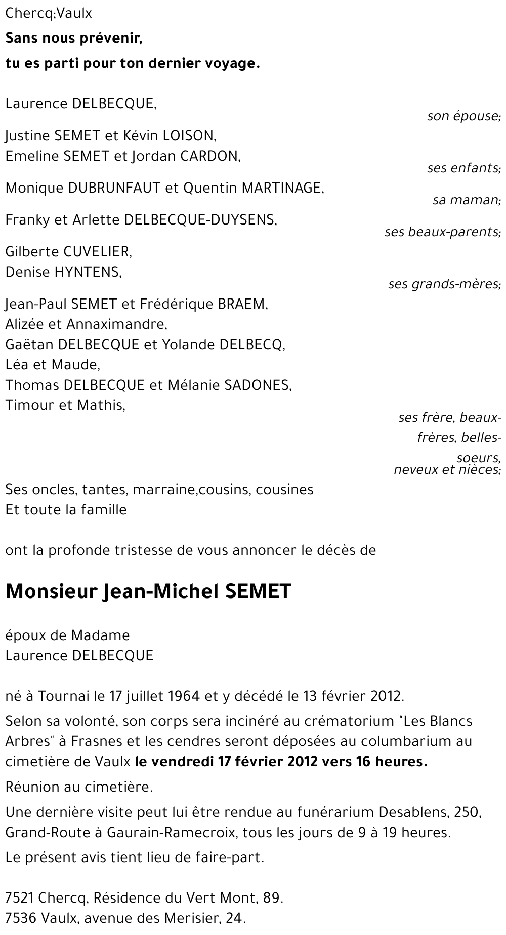 Jean-Michel SEMET