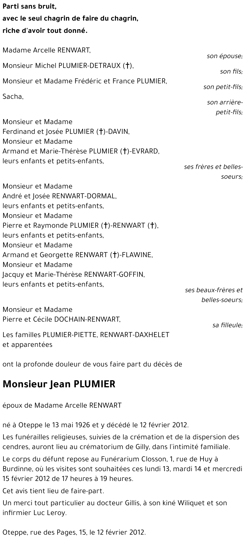 Jean PLUMIER
