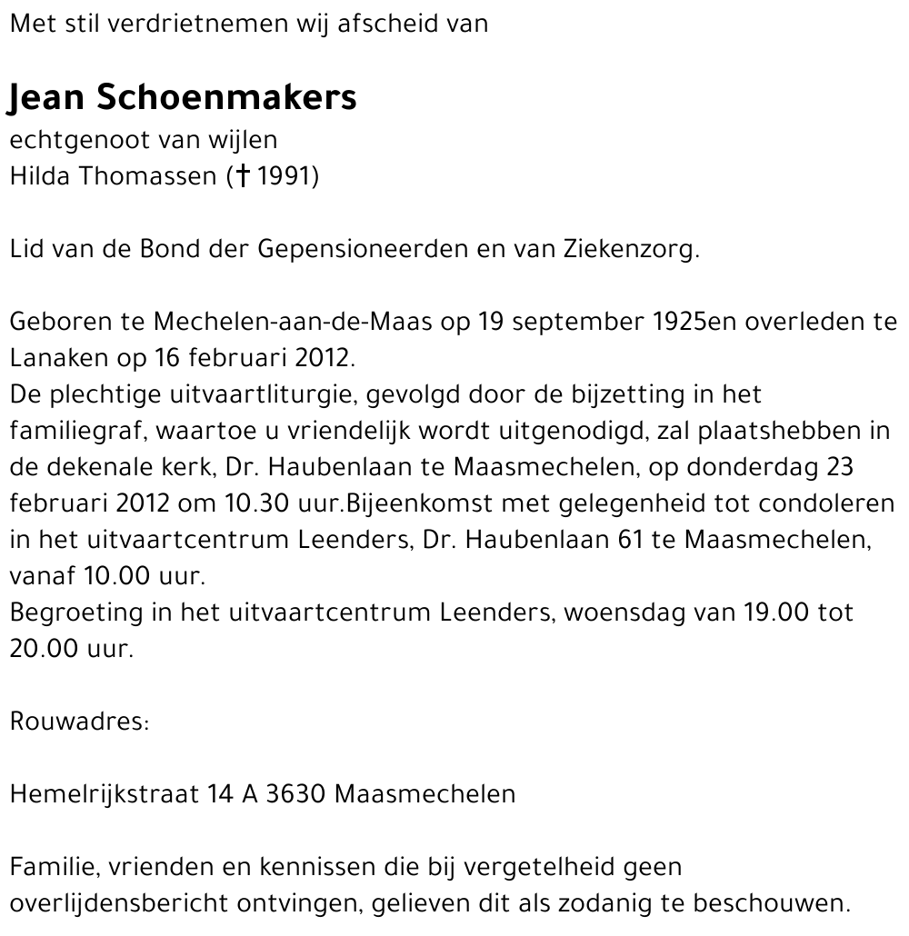 Jean Schoenmakers