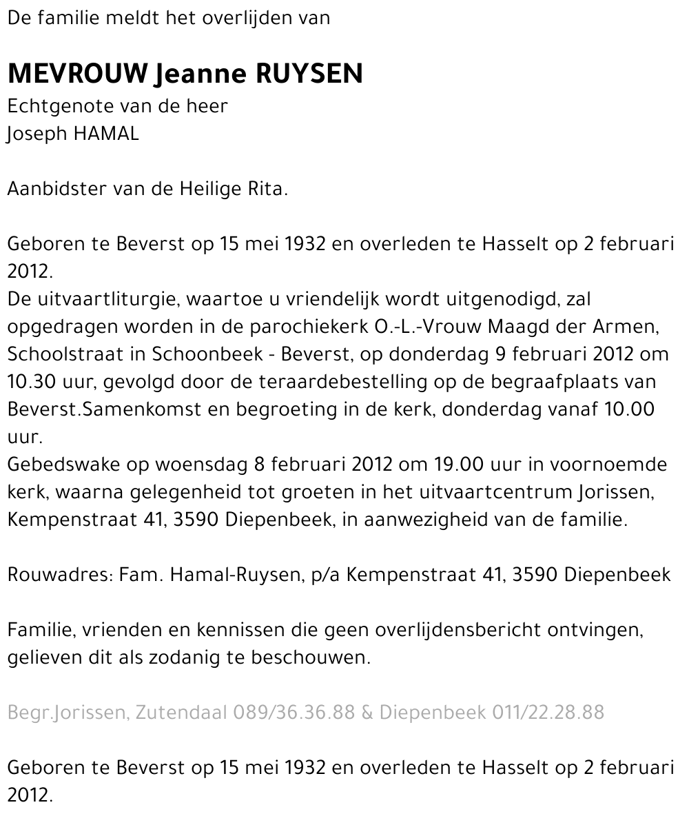 Jeanne Ruysen