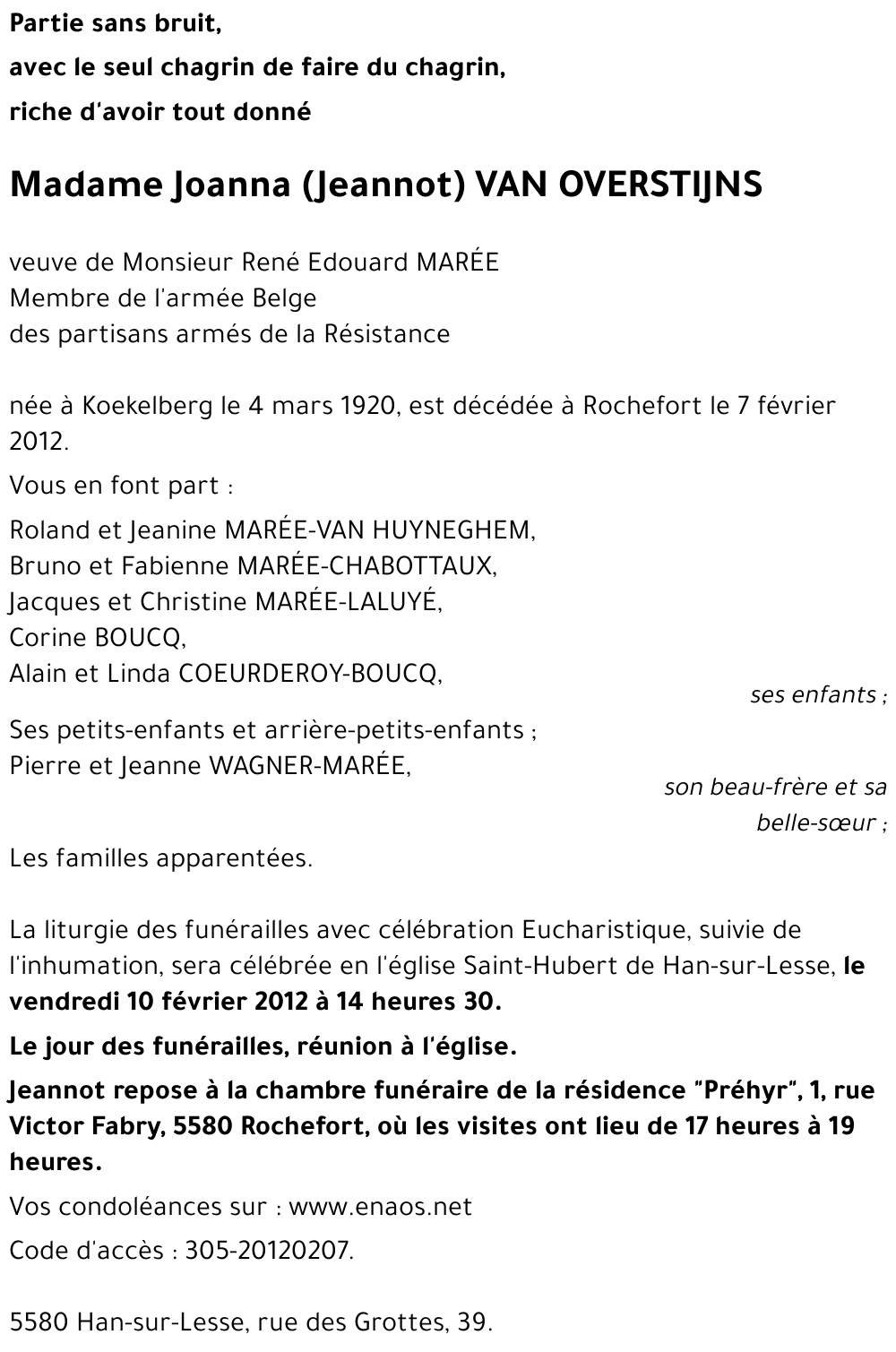 Joanna VAN OVERSTIJNS