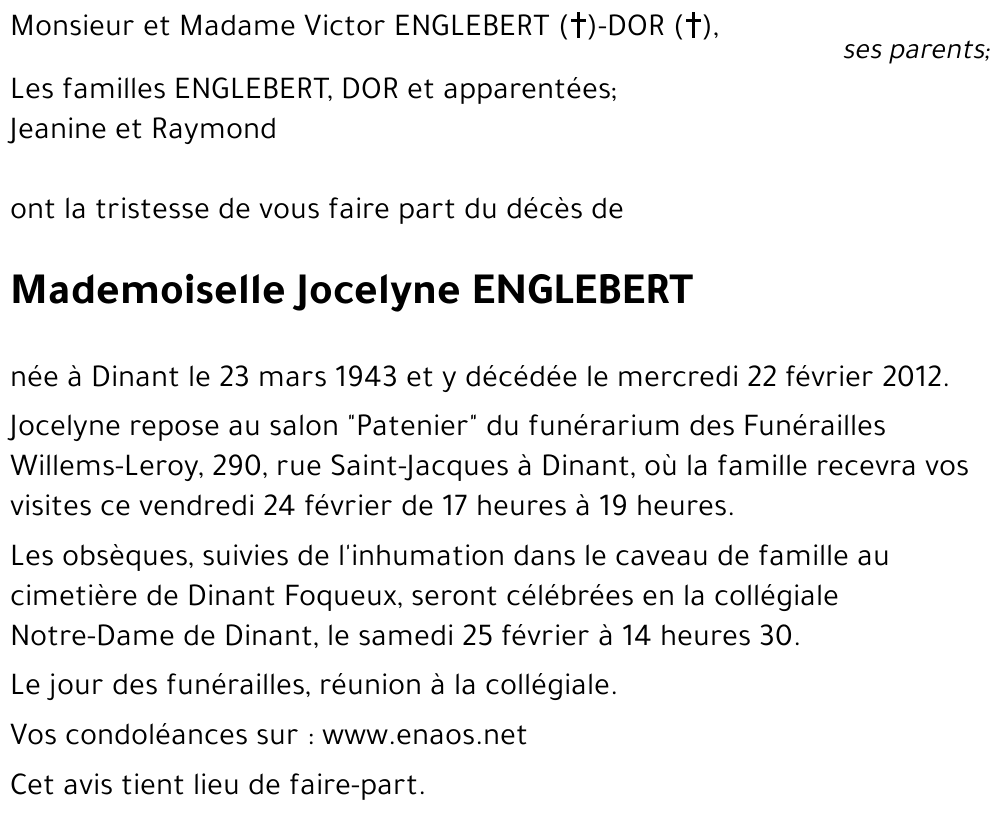 Jocelyne ENGLEBERT