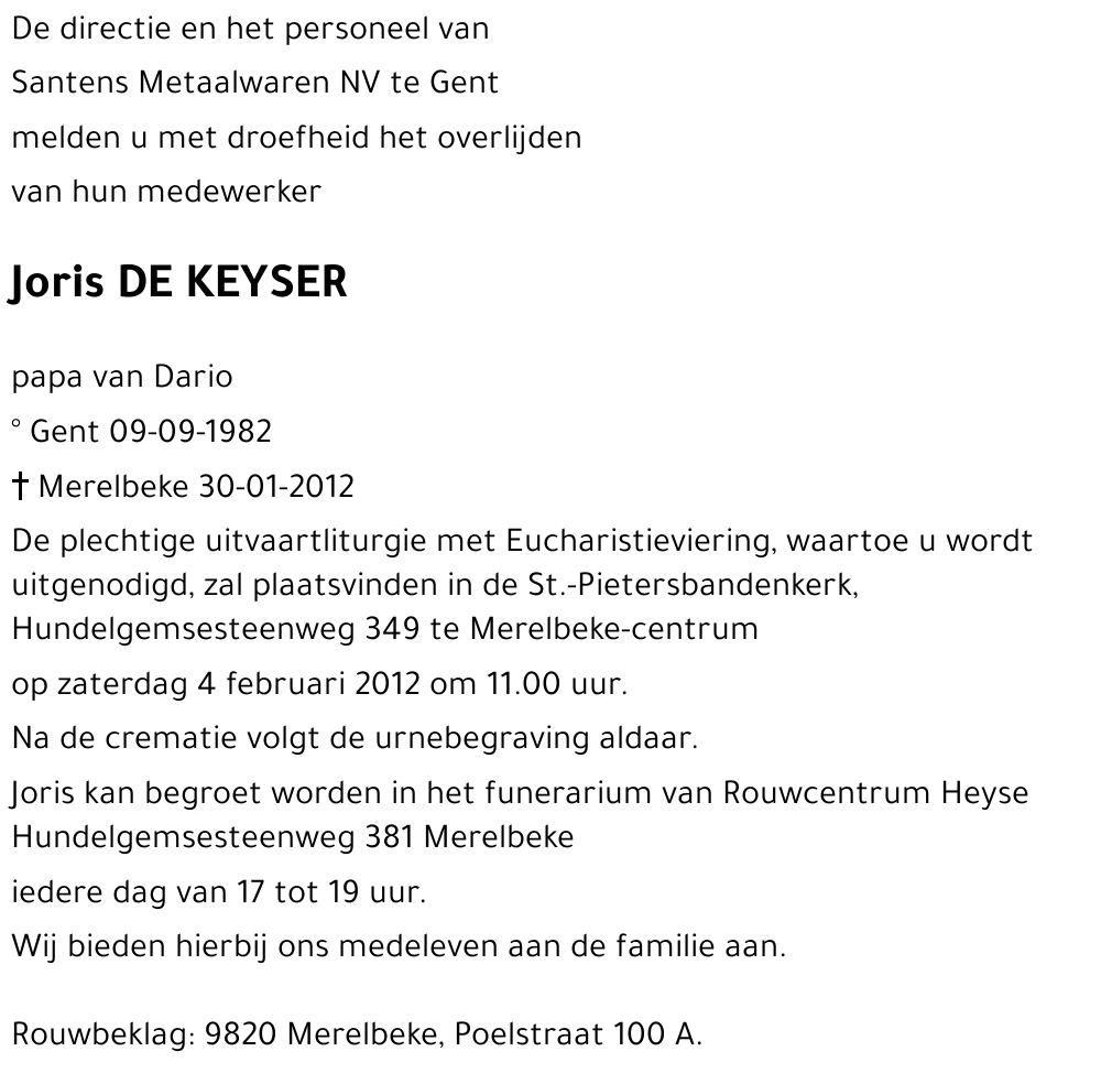 Joris DE KEYSER