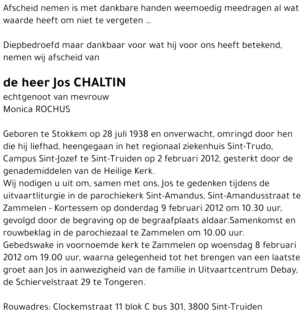 Jos CHALTIN
