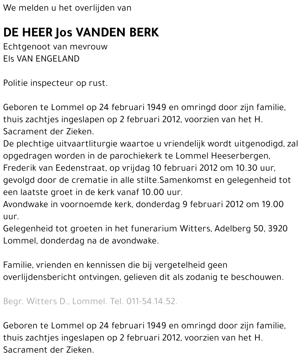 Jos Vanden Berk