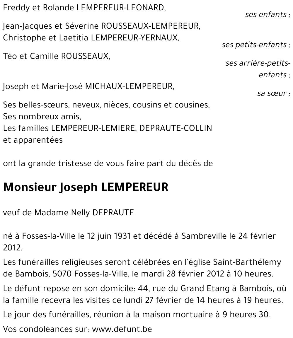 Joseph LEMPEREUR