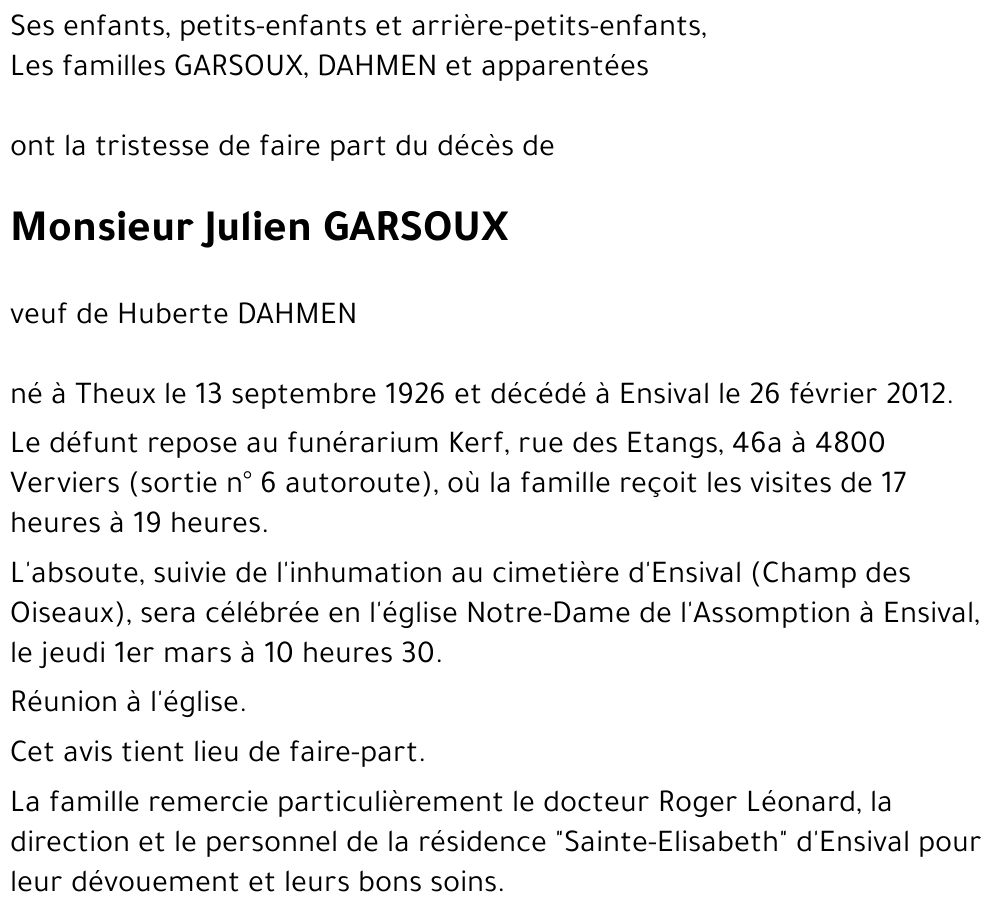 Julien GARSOUX