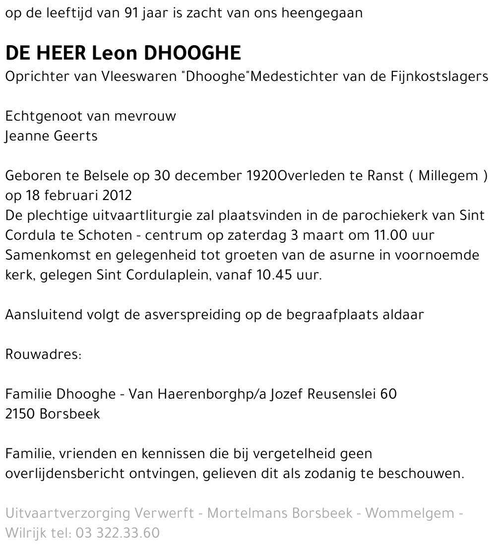 Leon Dhooghe