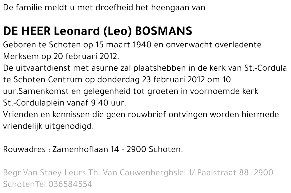 Leonard Bosmans