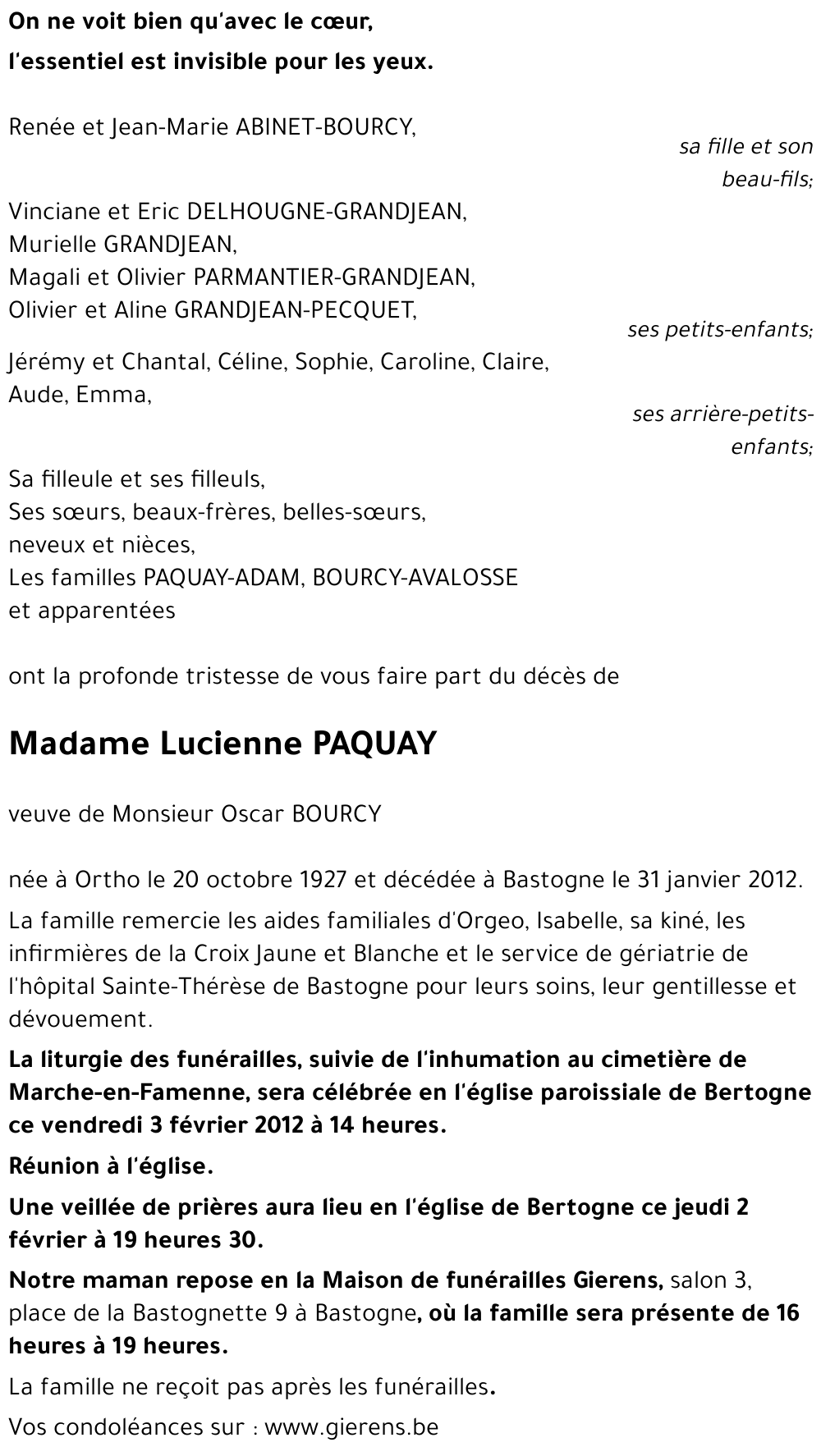 Lucienne PAQUAY