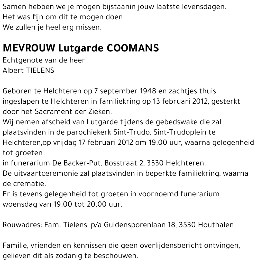 Lutgarde COOMANS