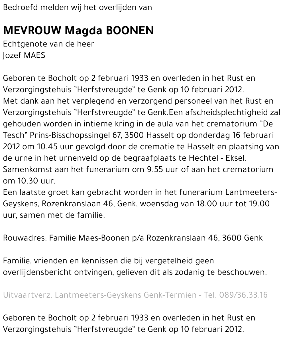 Magda BOONEN