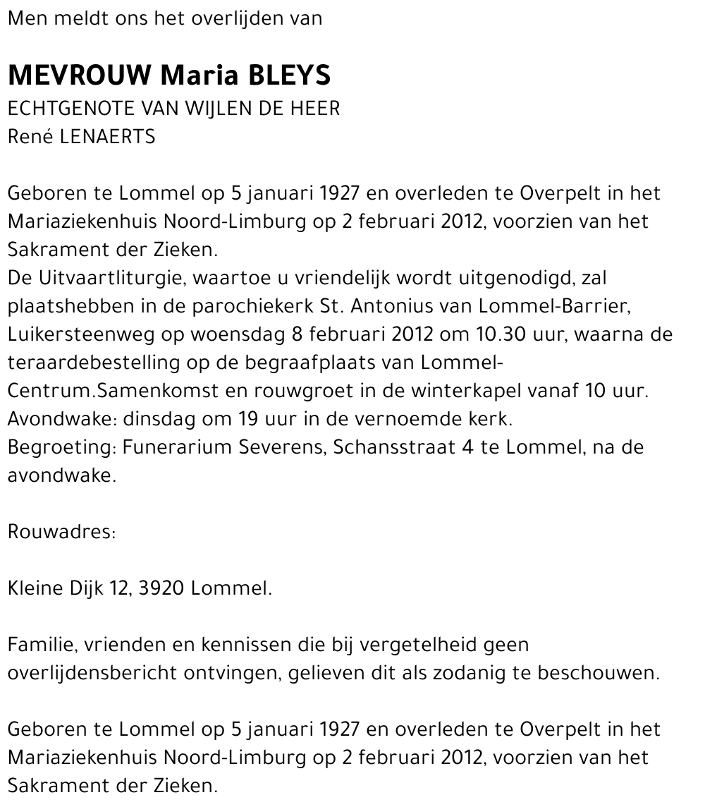 Maria Bleys