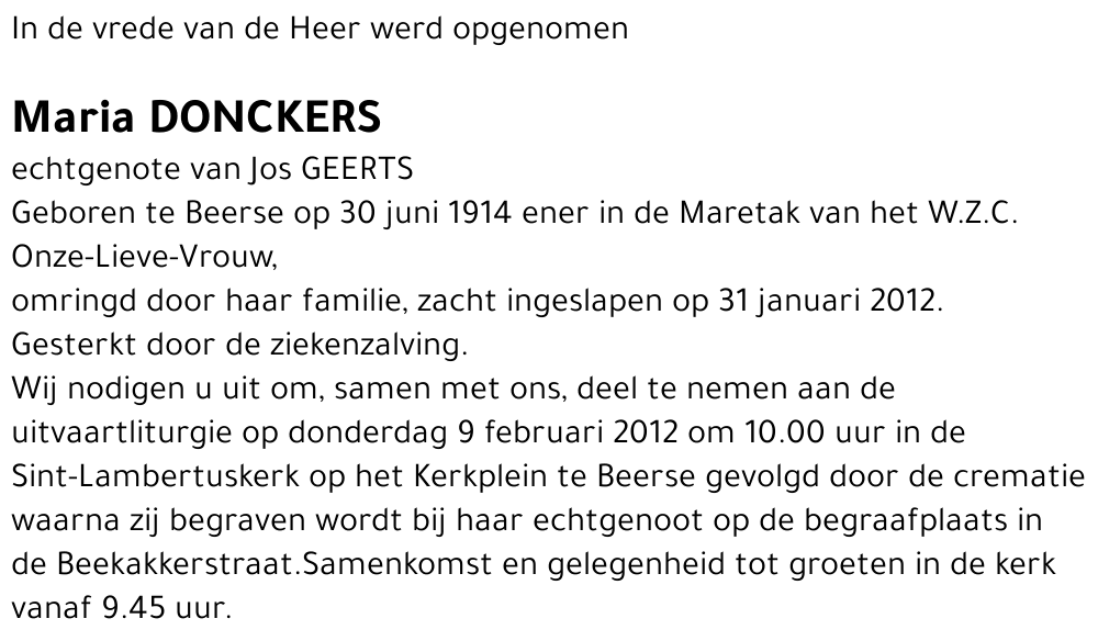 Maria Donckers