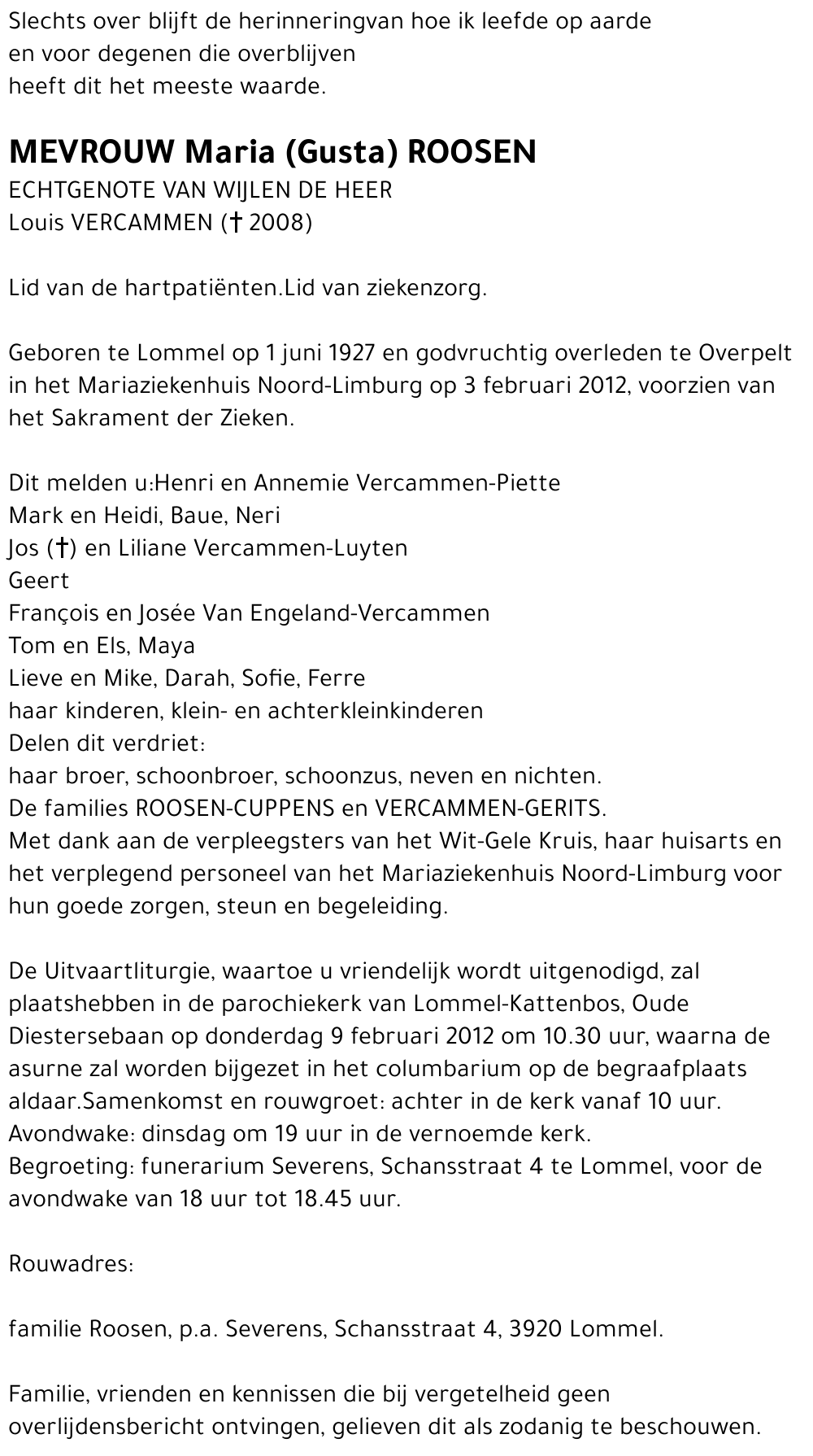 Maria (Gusta) Roosen