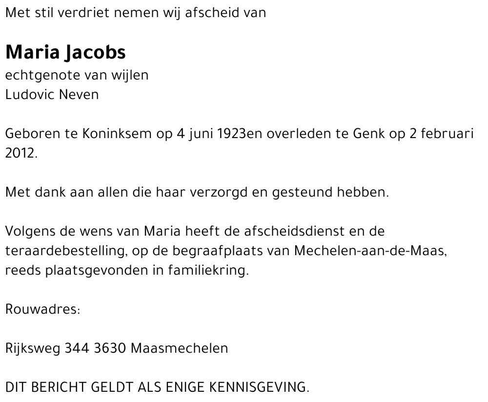 Maria Jacobs