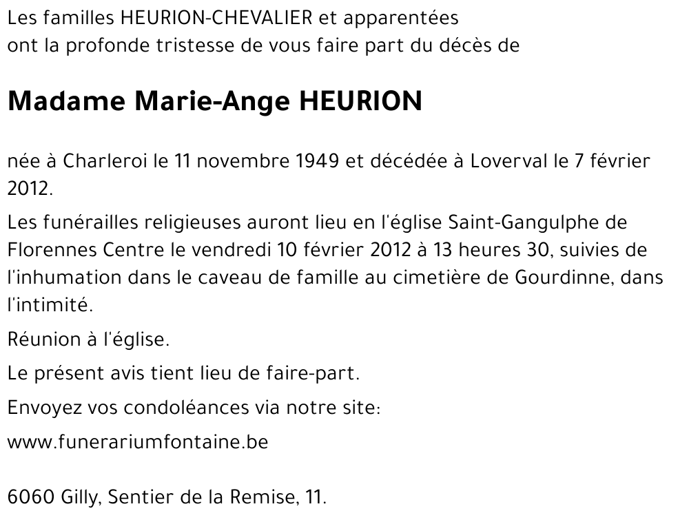 Marie-Ange HEURION