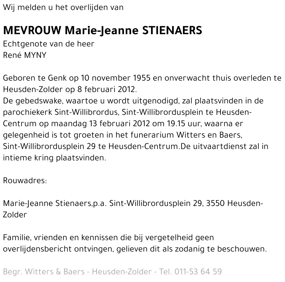 Marie-Jeanne Stienaers