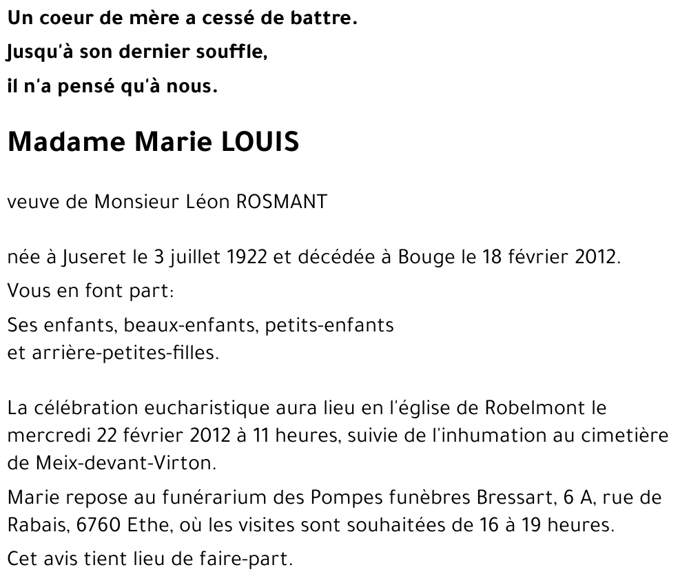Marie LOUIS