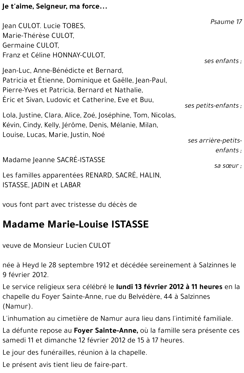 Marie-Louise ISTASSE