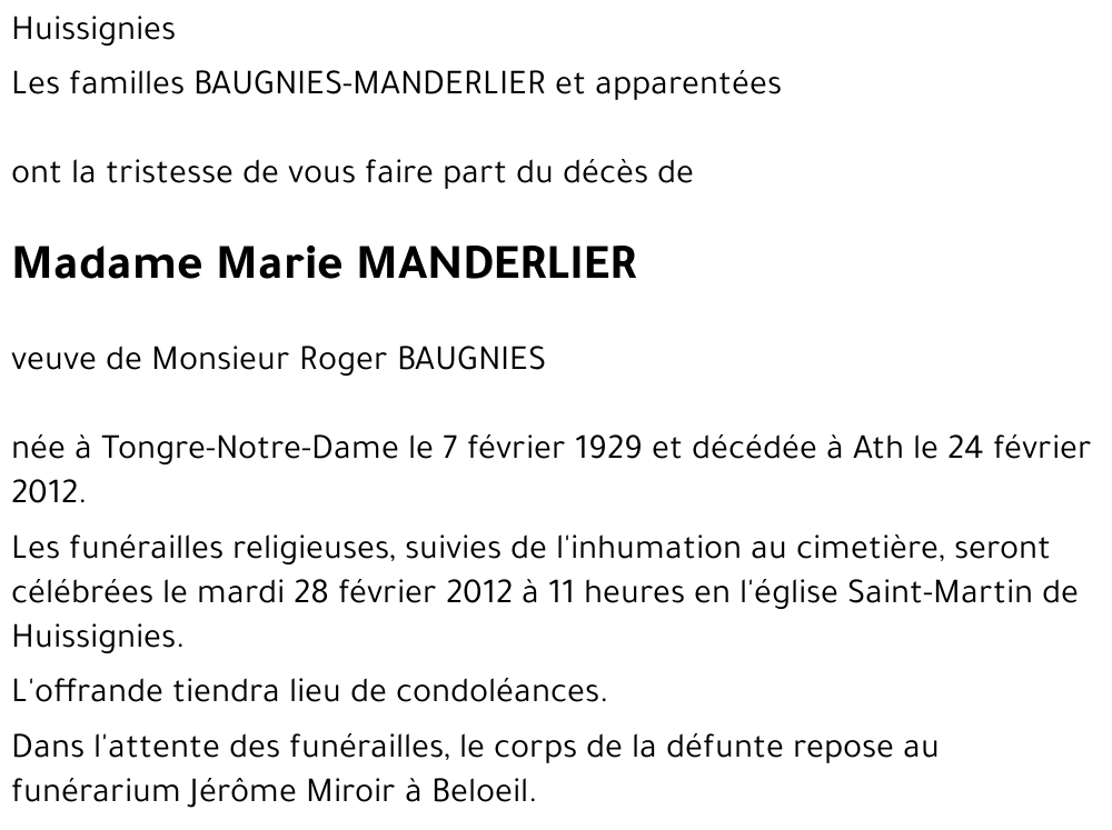 Marie MANDERLIER