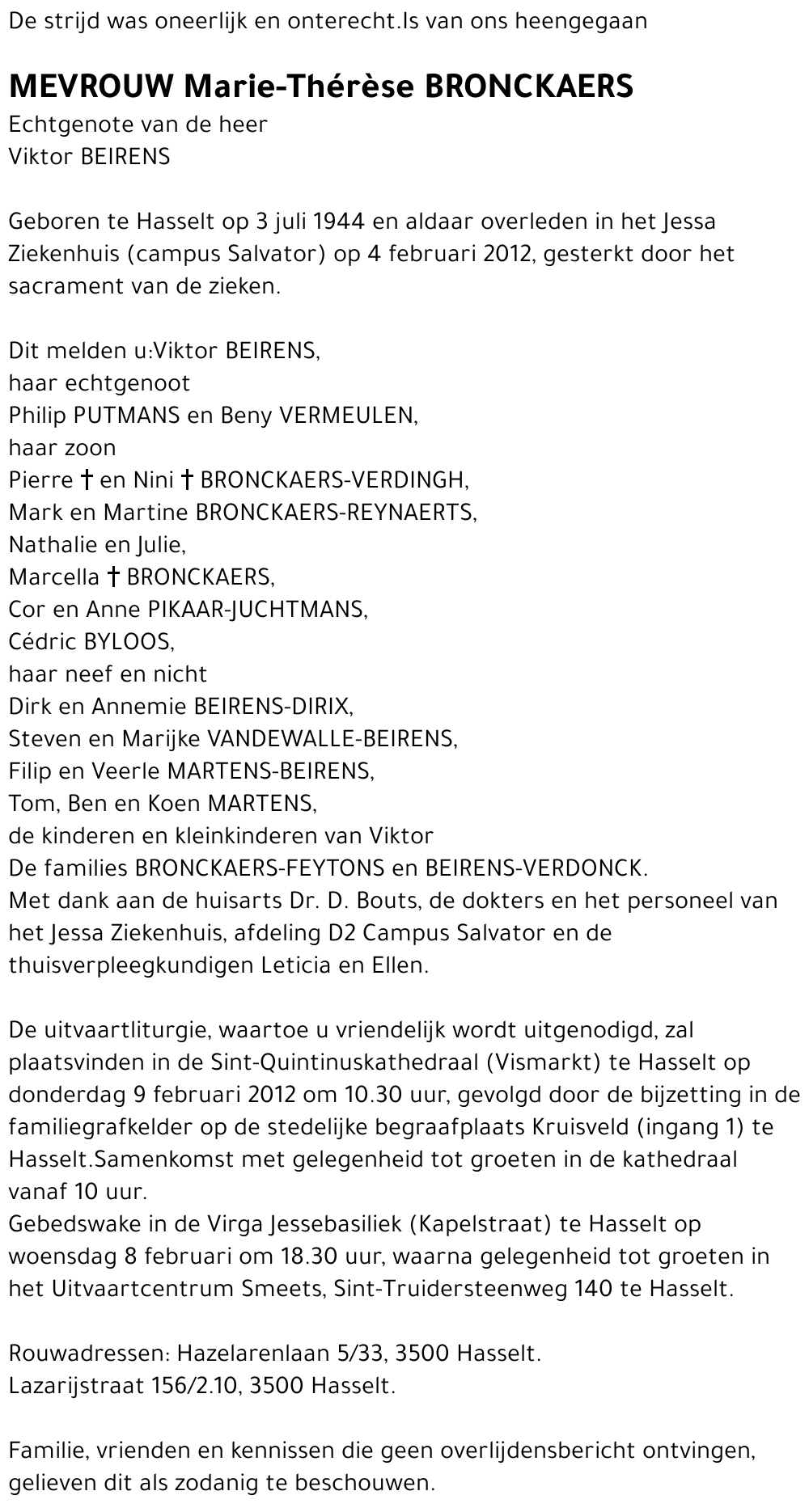 Marie-Thérèse Bronckaers