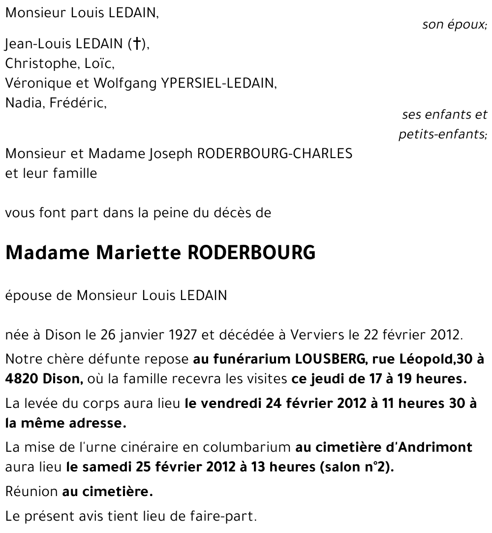 Mariette RODERBOURG