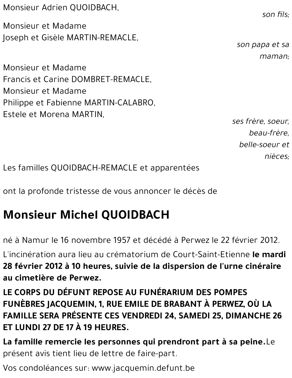 Michel QUOIDBACH