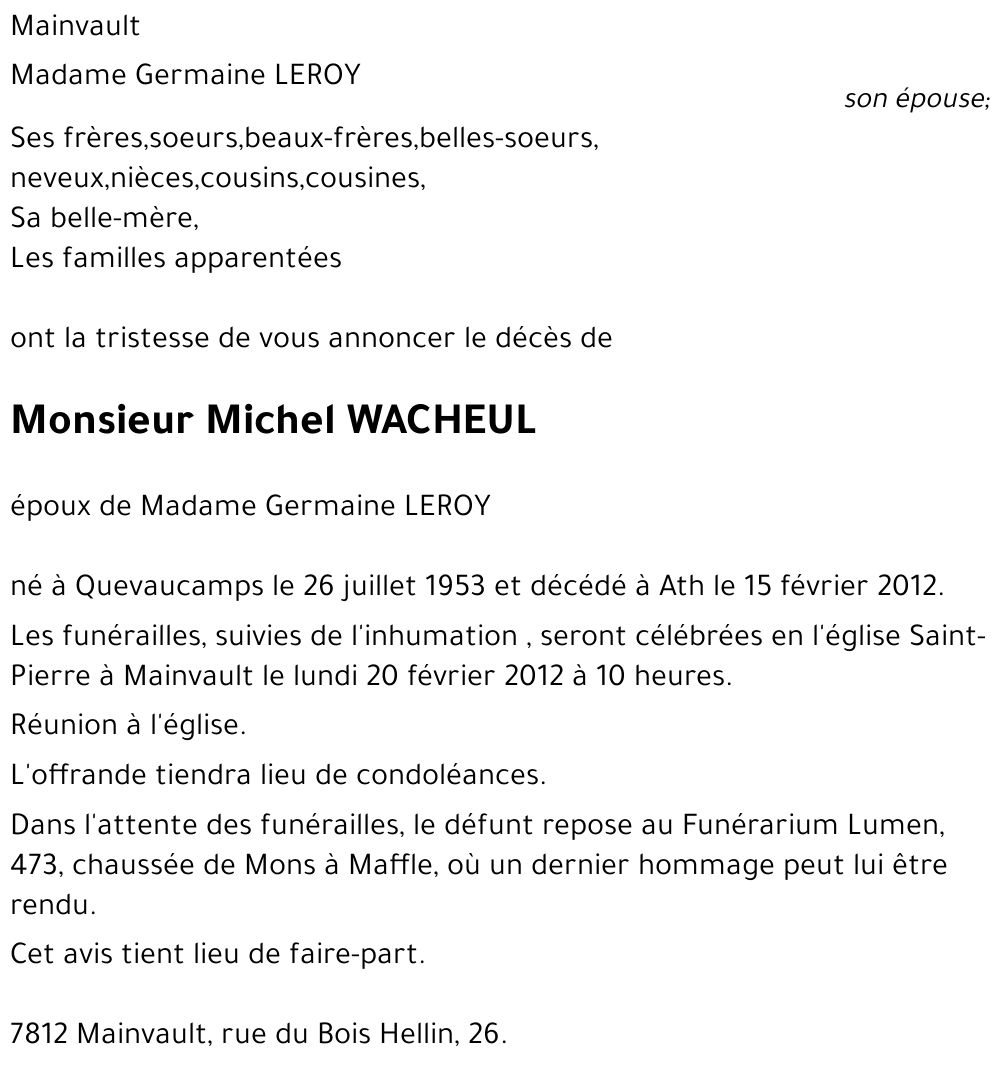 Michel WACHEUL