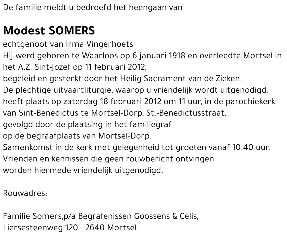 Modest Somers