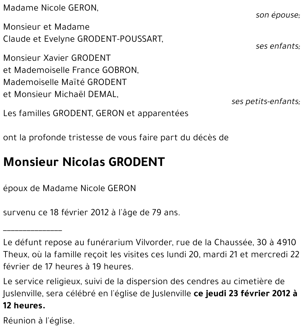 Nicolas GRODENT