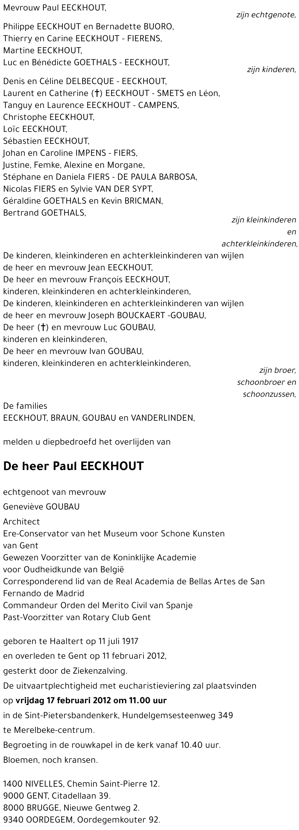Paul EECKHOUT