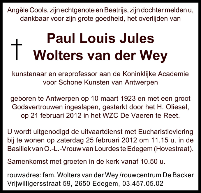 Paul Wolters van der Wey
