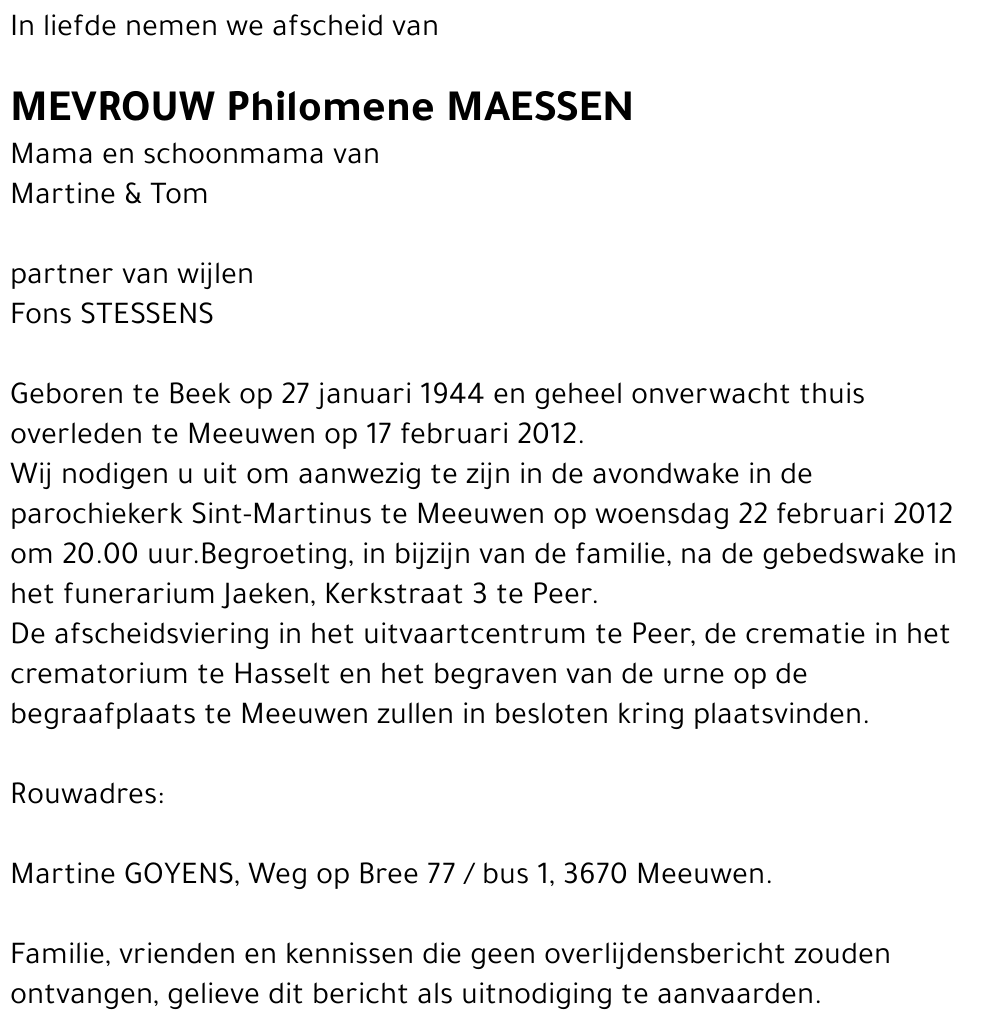 Philomene MAESSEN
