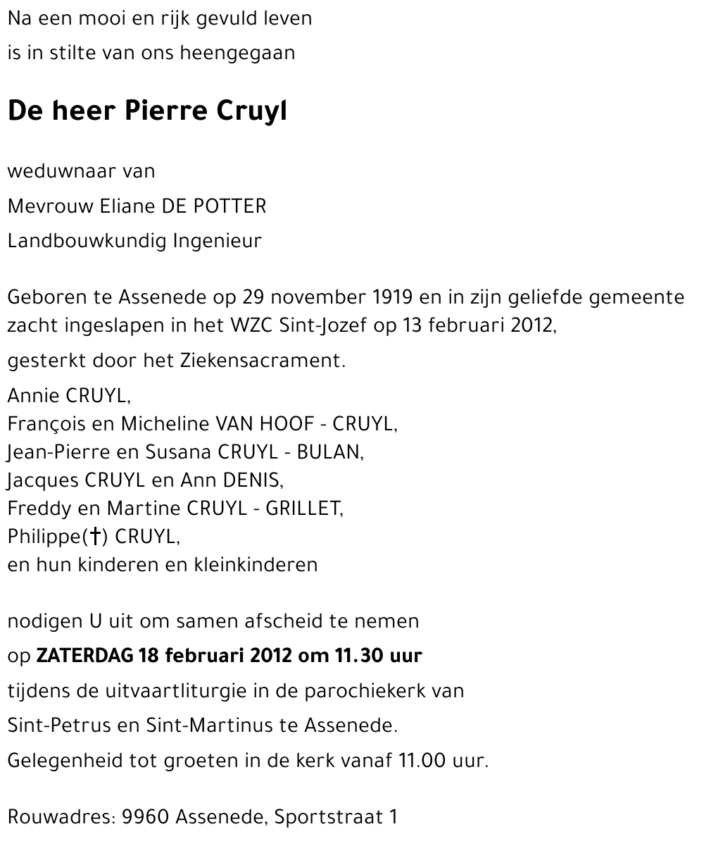 Pierre CRUYL
