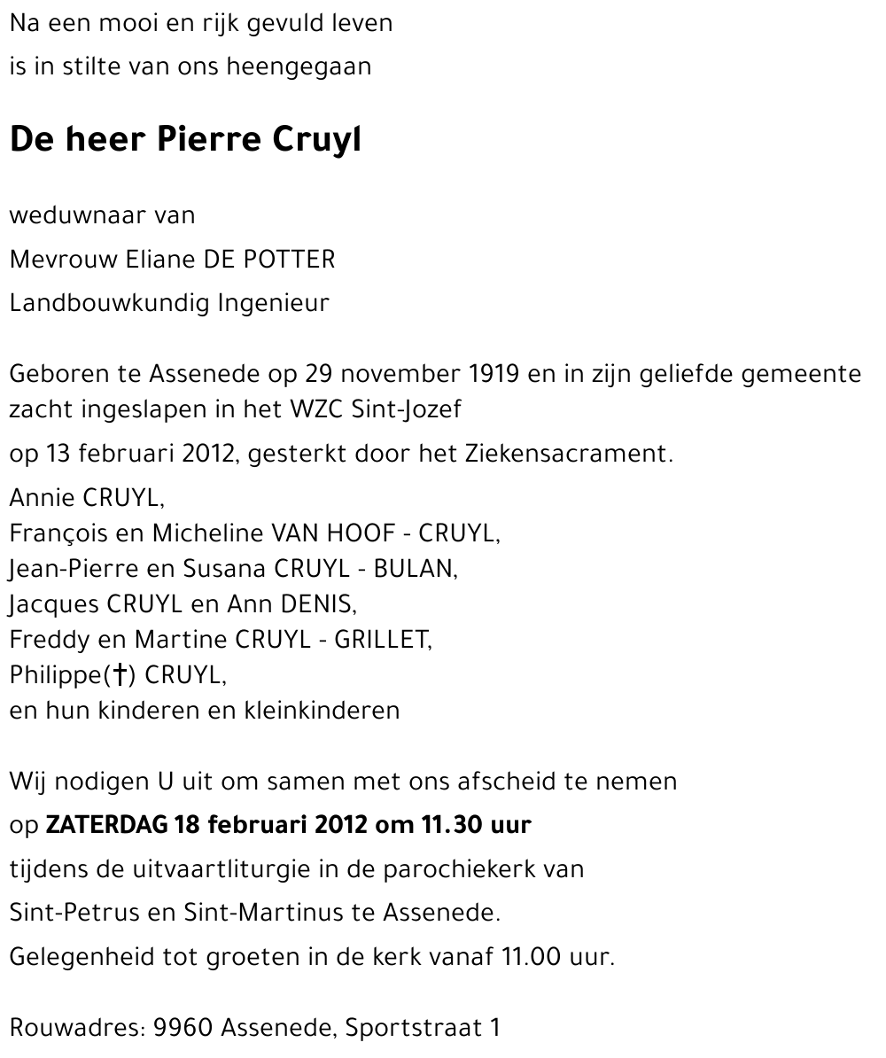 Pierre CRUYL