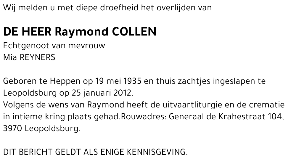 Raymond Collen