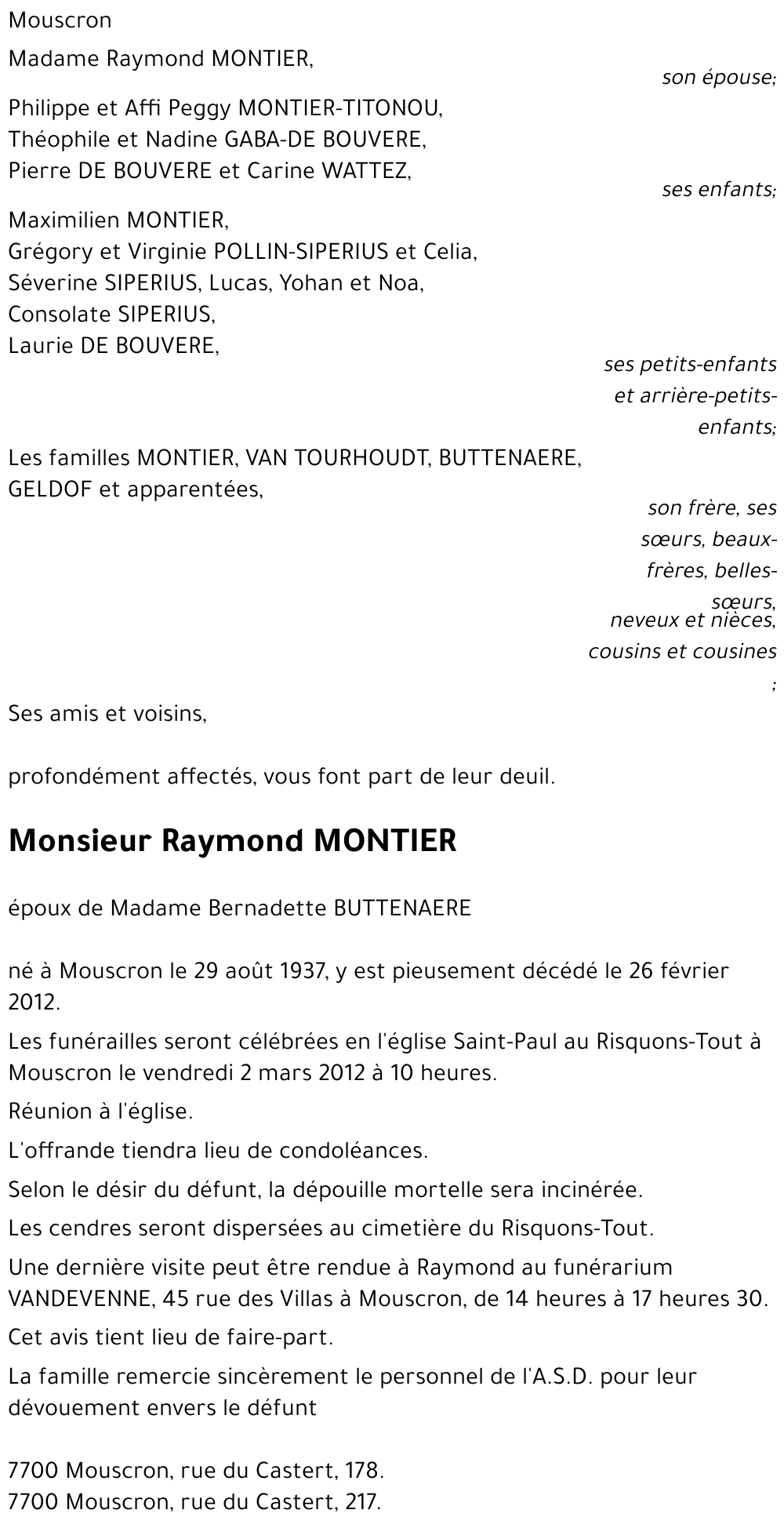 Raymond MONTIER