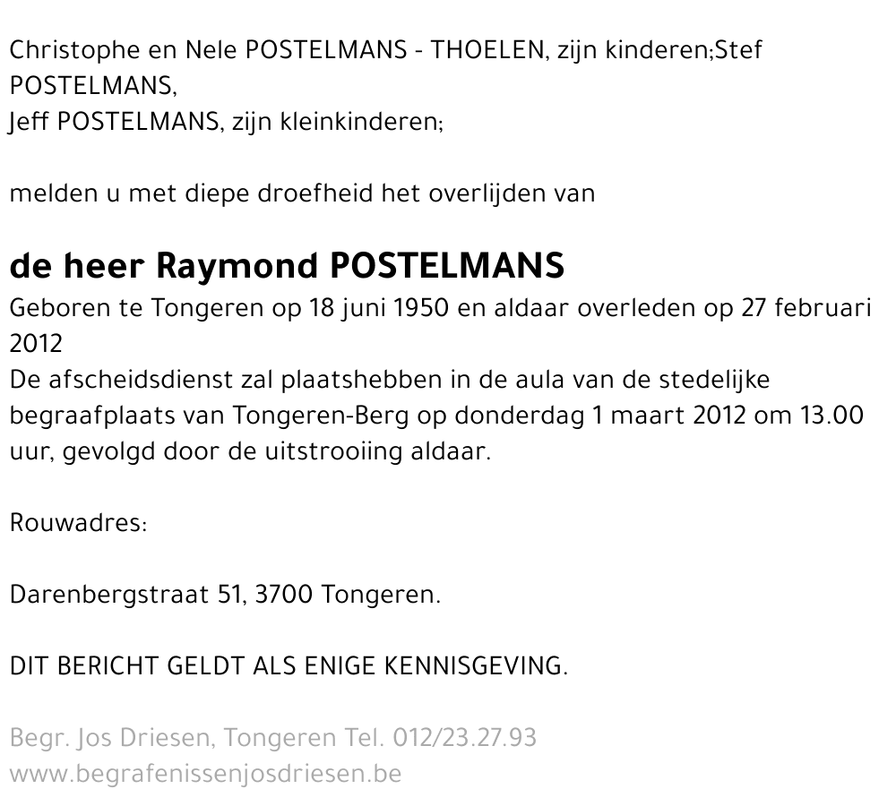 Raymond Postelmans