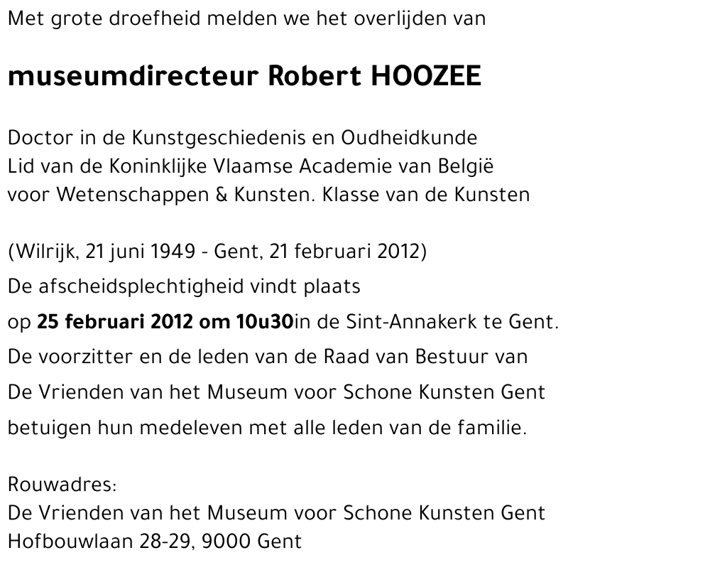 Robert HOOZEE