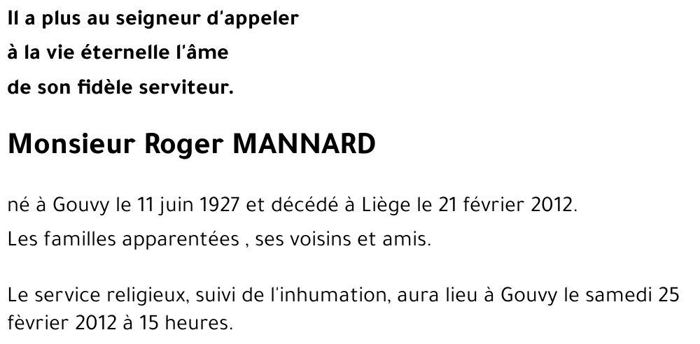 Roger Mannard