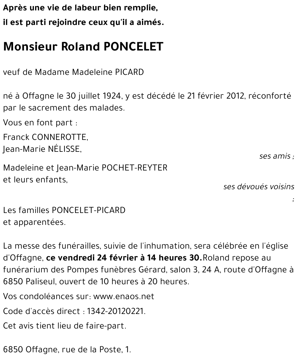 Roland PONCELET
