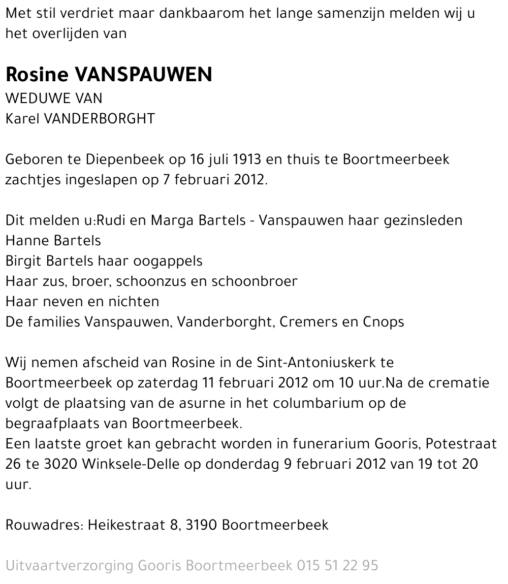 Rosine Vanspauwen