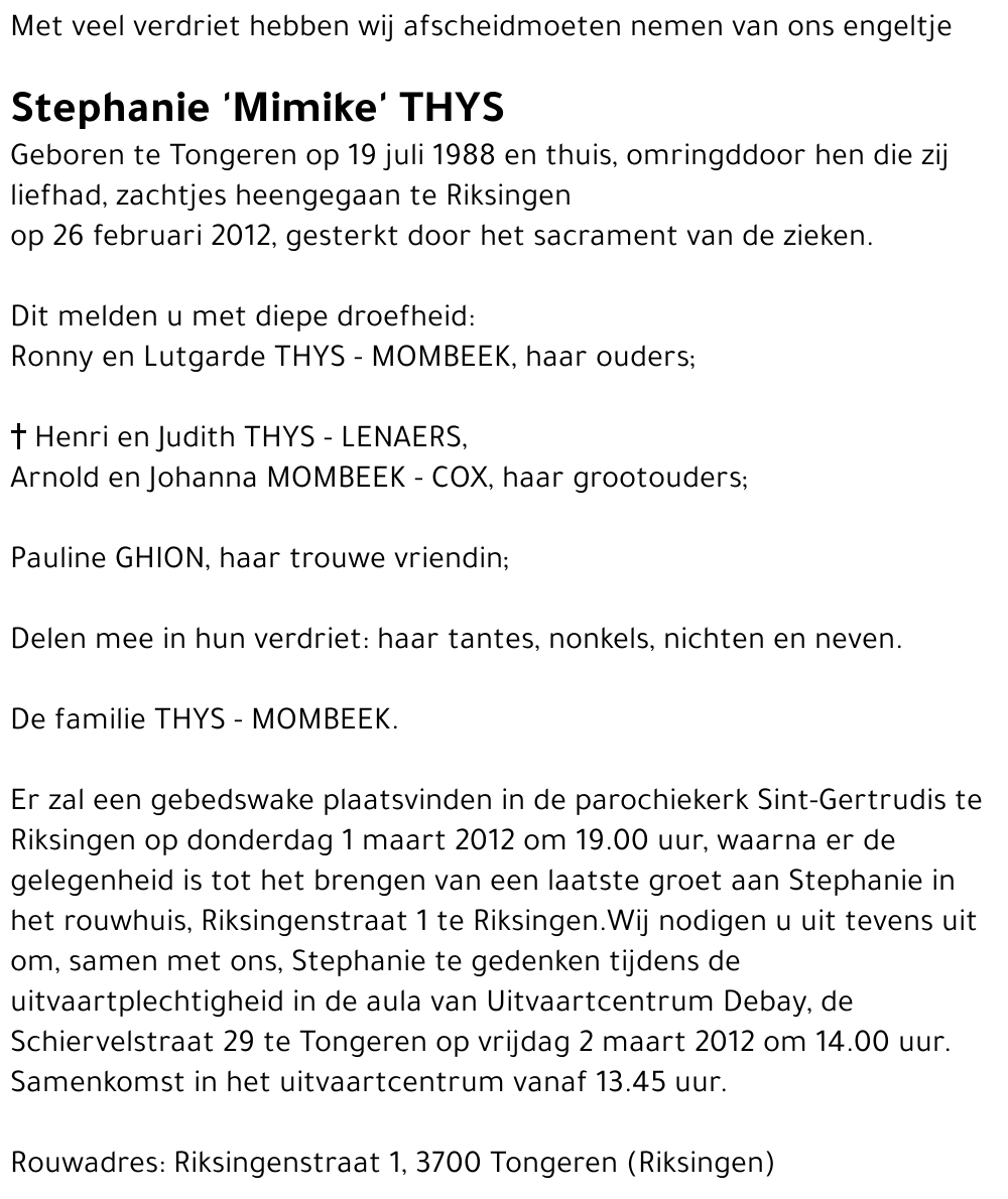 Stephanie THYS
