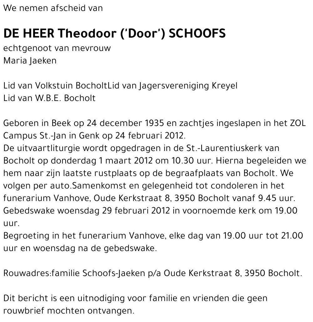 Theodoor Schoofs