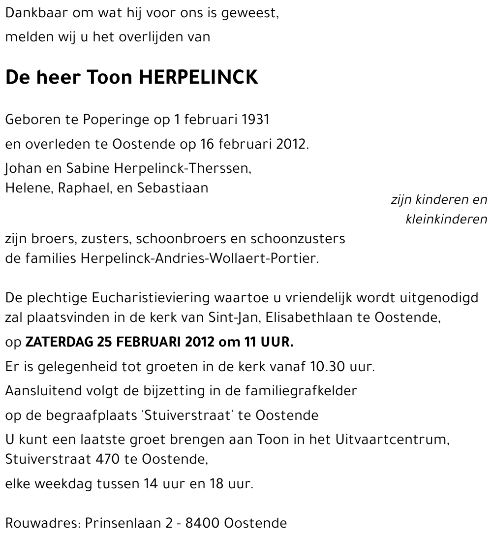 Toon HERPELINCK