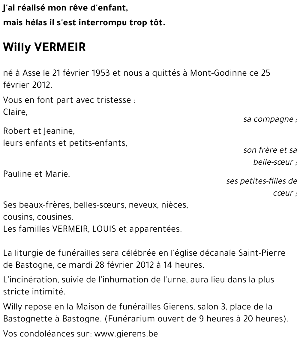 Willy VERMEIR