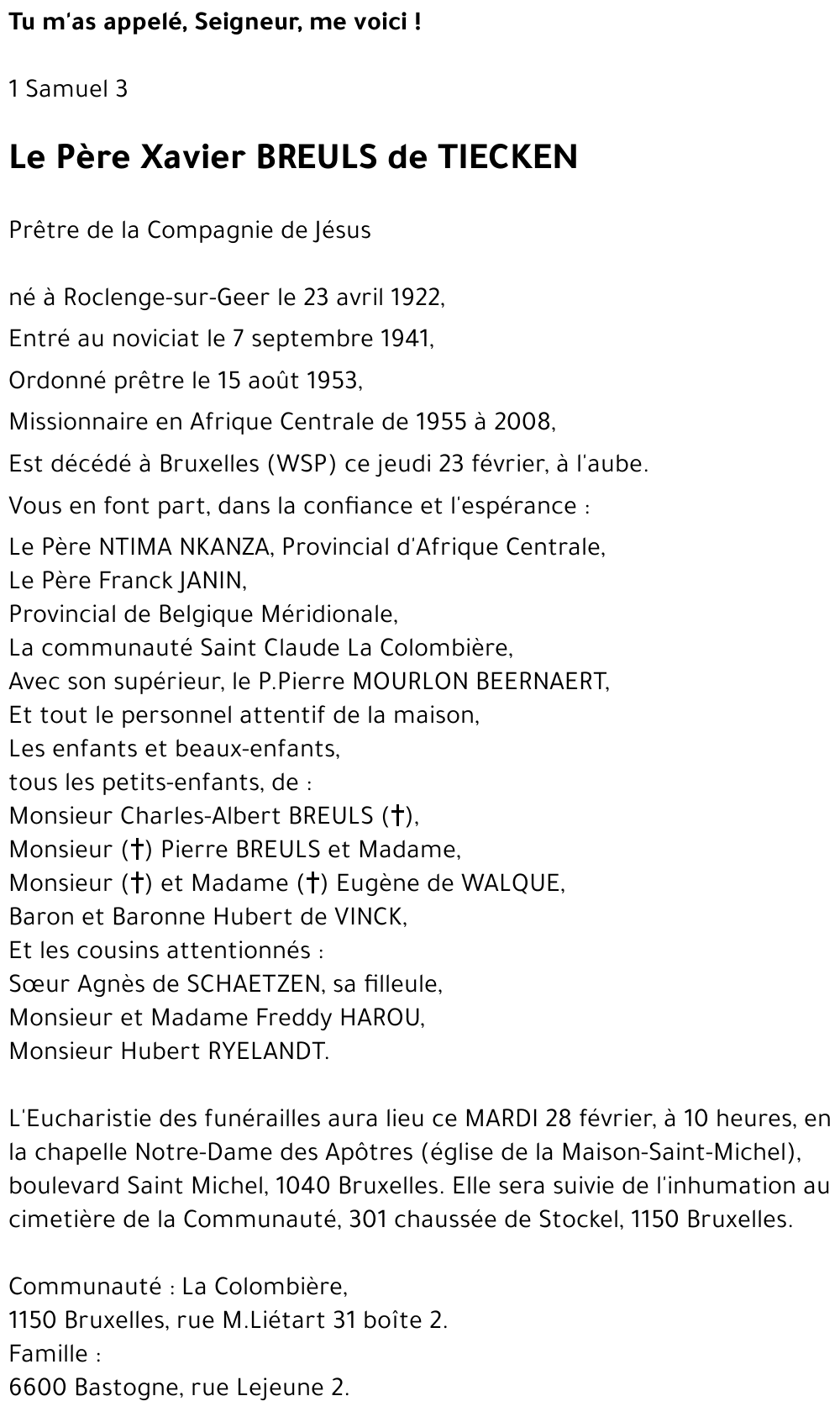 Xavier BREULS de TIECKEN