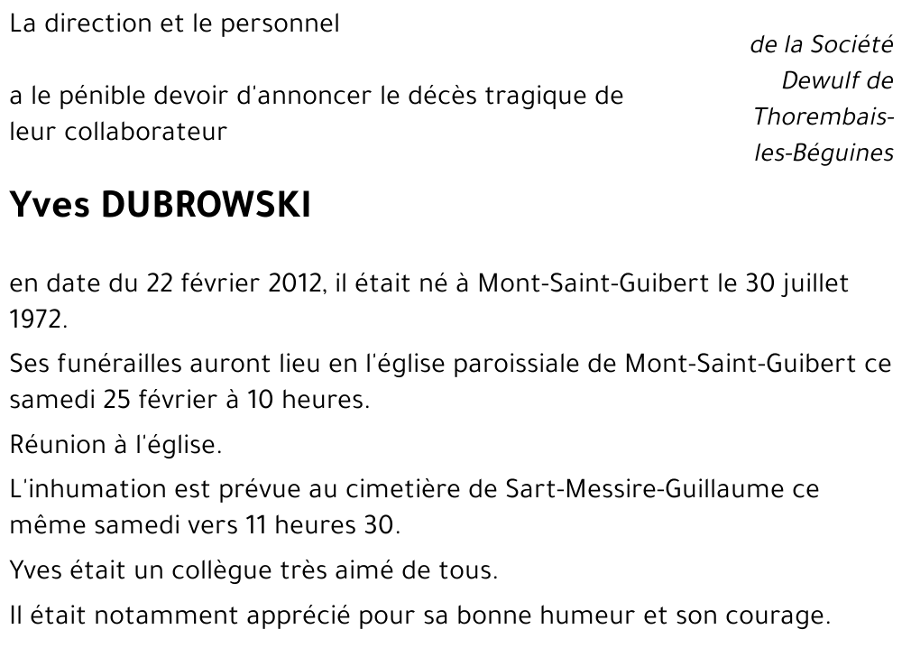 Yves DUBROWSKI