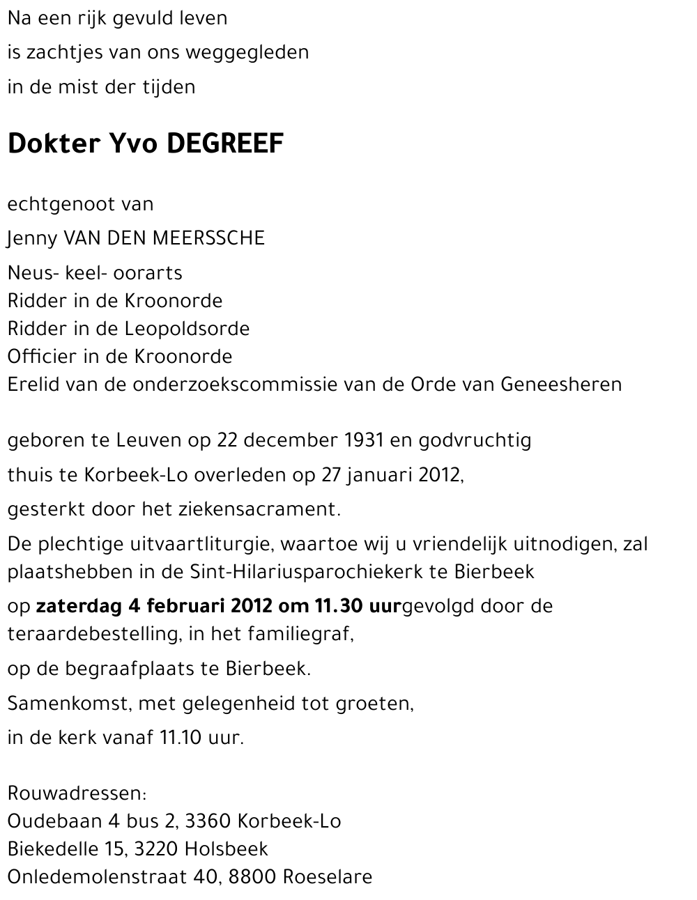 Yvo DEGREEF